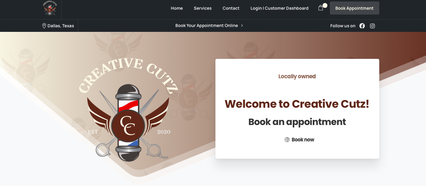Creative Cutz Dallas Barber Website